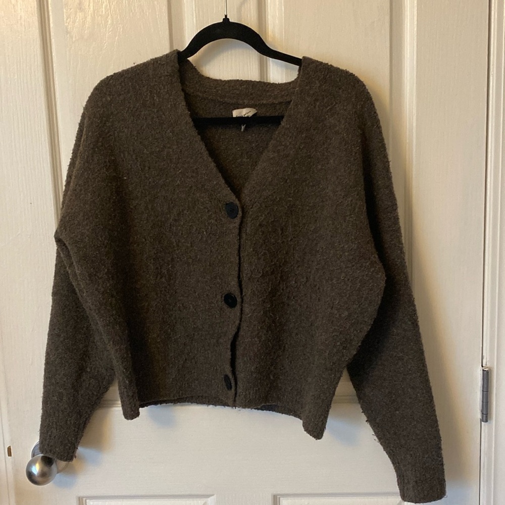 Frank and Oak Brown Seawool Cardigan